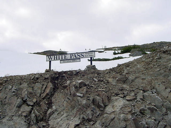 White-Pass Railway sign